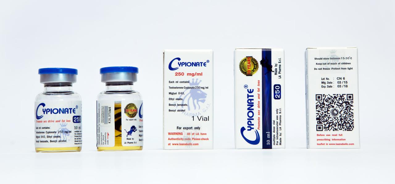 Cypionate/ LA Pharma /200mg per ml in 10ml Vial